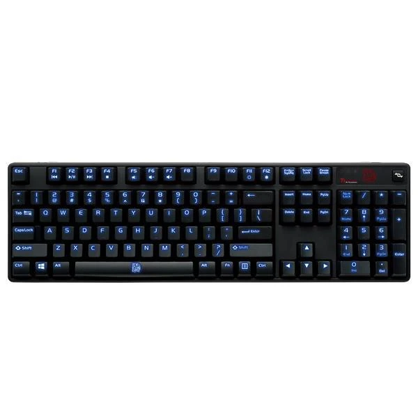 Klaviatūra Thermaltake eSports Poseidon KB-PIZ-KLBLUS-01 (mechaninė, USB 2.0, (US), juodos spalvos