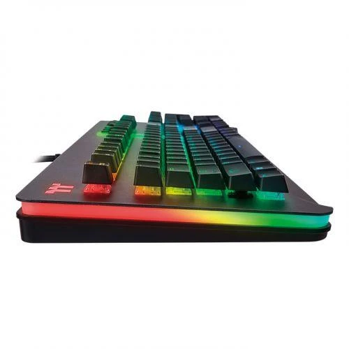 Klaviatūra Thermaltake Level 20 RGB KB-LVT-SSSRUS-01 (mechaninė, Audio, USB 2.0, (DE)key.lay., titano spalva
