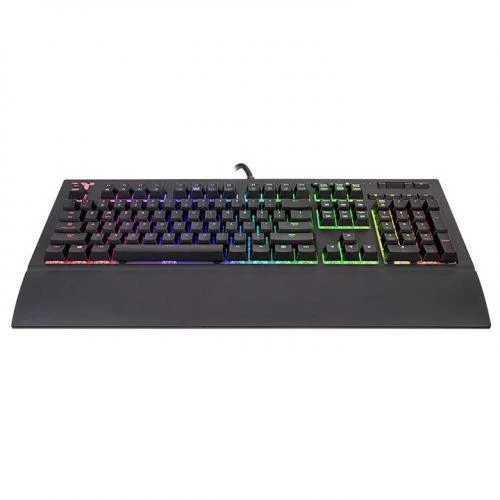 Klaviatūra Thermaltake Premium X1 RGB Cherry MX Mėlyna Sidabrinis KB-TPX-SSBRUS-01 (mechaninė, USB 2.0, juodos spalvos