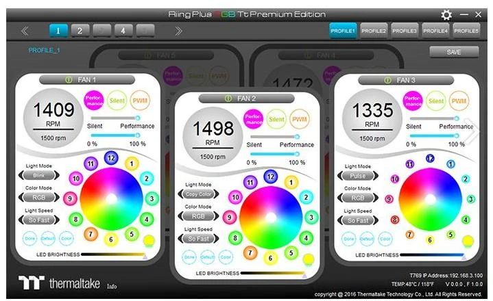 Ventiliatorius Thermaltake Riing 12 RGB Plus TT Premium Edition 3 Pack 3x120mm