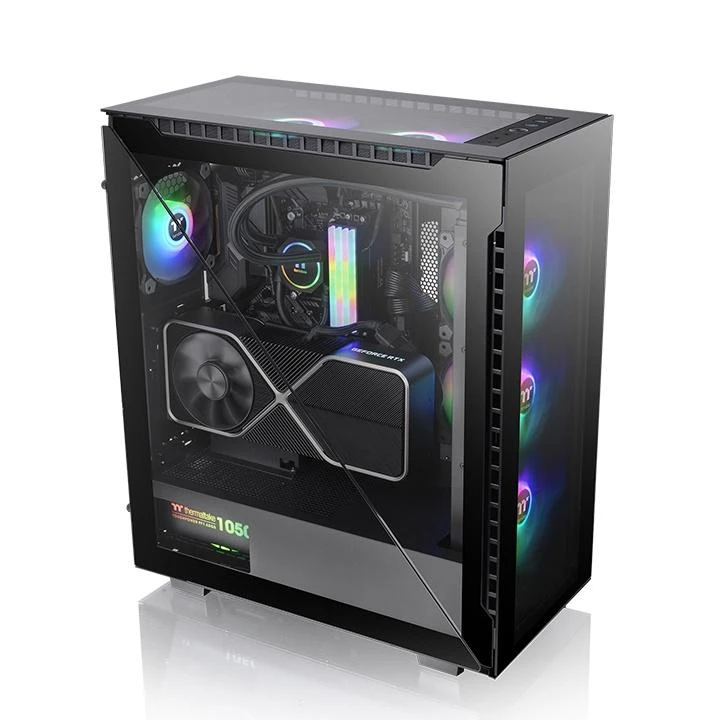 Thermaltake Divider 500 ARGB grūdintas stiklas - Juoda