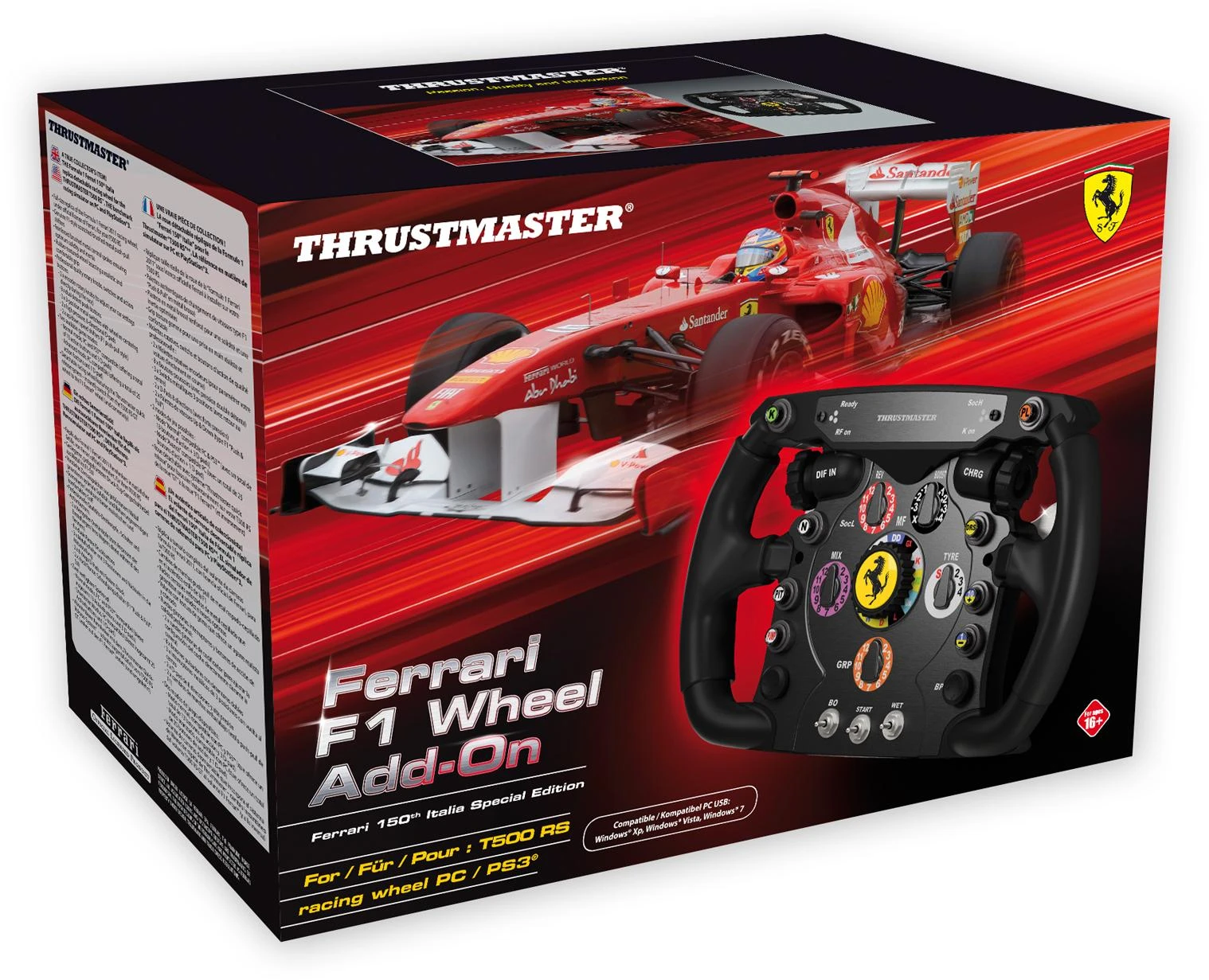 Žaidimų vairas ThrustmasterFerrari F1 Wheel Add-On | skirtas PC, PlayStation 4, PlayStation 5, Playstation 3, XBOX