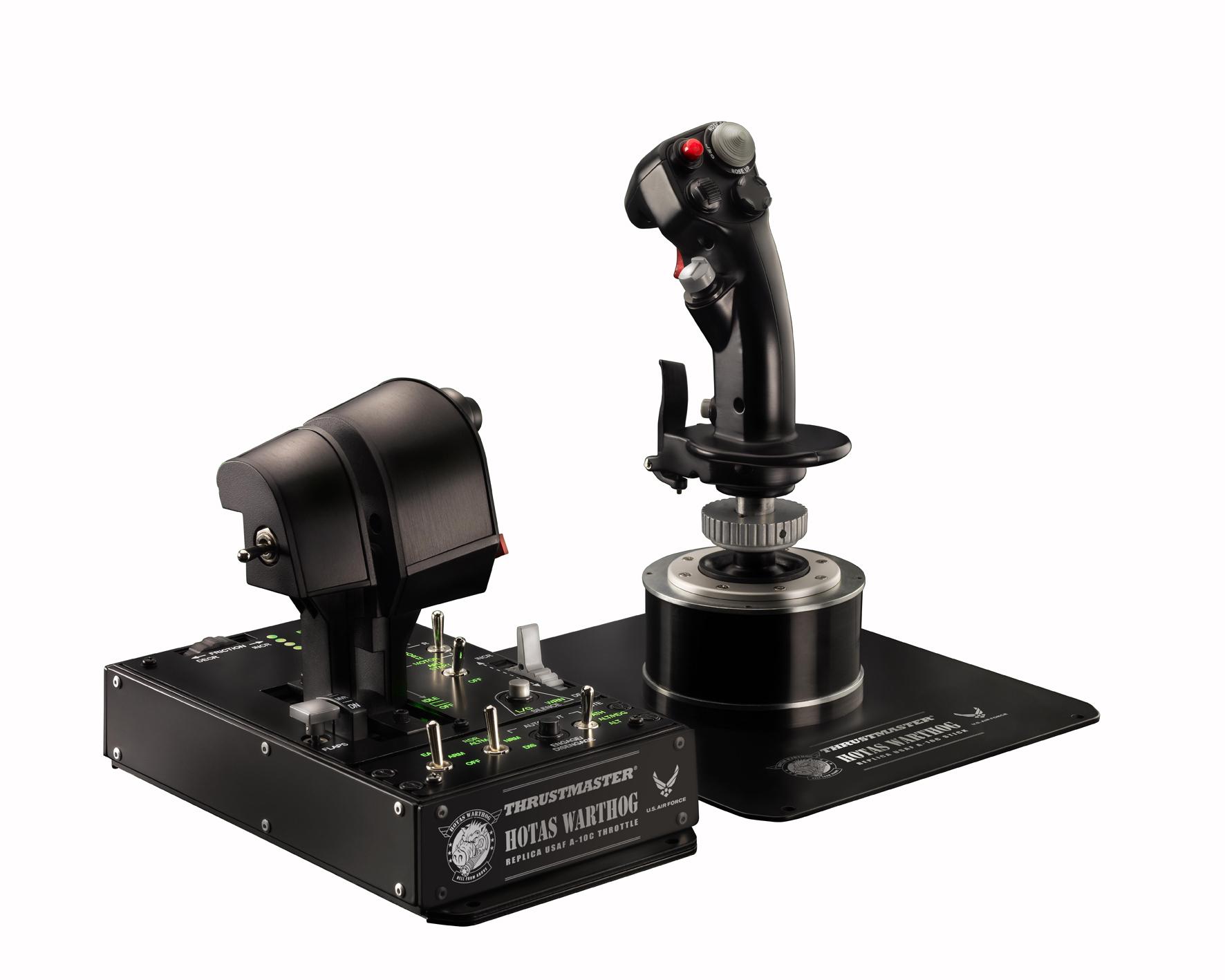 Thrustmaster HOTAS WARTHOG Vairalazdė ir akceleratoriaus valdiklis, Juodas aprašymas - Prekės nuotrauka