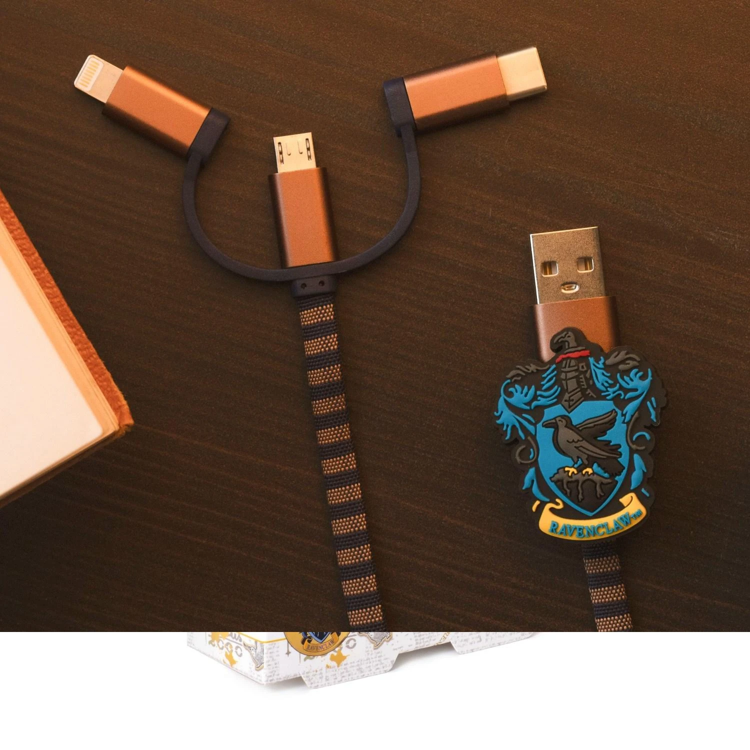 USB laidas Thumbs Up USB-A - USB-C + microUSB + Lightning 1 m Ruda (1002653)