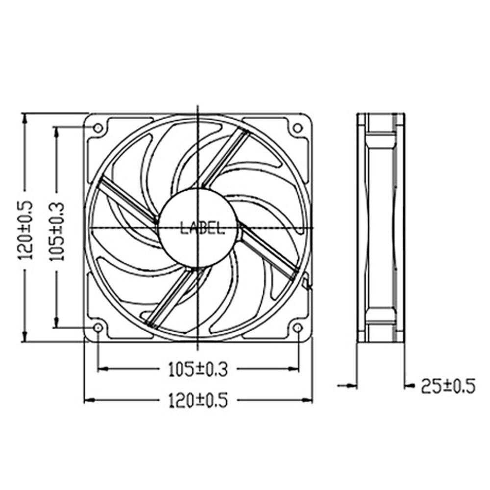 Titan Wentylator 120mm 12V PWM EXTREME (TFD-12025H12ZP / KU(RB)), žema ...