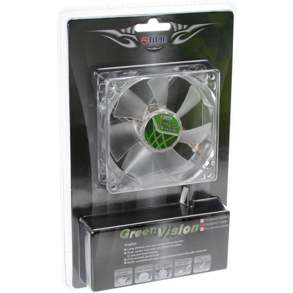 Wentylator Titan Žalias Vision 92mm (TFD-9225GT12Z / V2RB)
