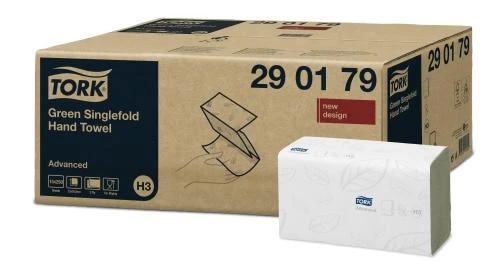 Kabės TORK Sulankstytas rankšluostis CLASSIC PLUS žalia