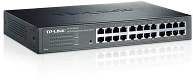 Šakotuvas TP-LINK 24 prievadų gigabito komutatorius, montuojamas į 19 colių stelažą