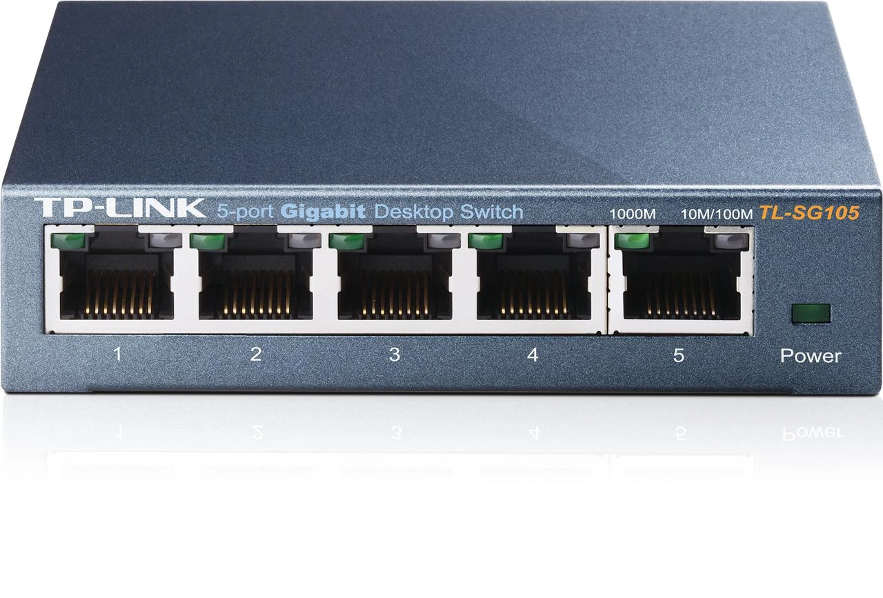 Šakotuvas Komutatorius TP-LINK, 5-port, metalinis korpusas, juodas / TL-SG105