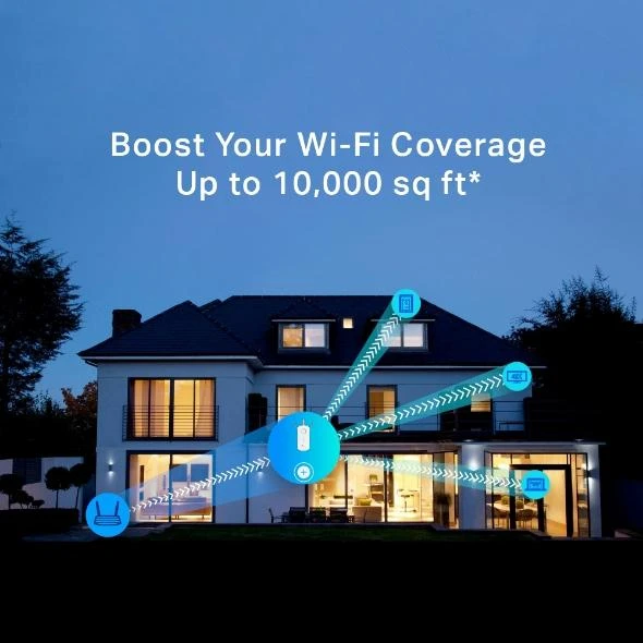 TP-LINK AC1750 dviejų juostų belaidis sieninis diapazono plėstuvas Qualcomm 1300Mbps esant 5GHz + 450Mbps esant 2,4Ghz 802.11ac/a/b/g/n