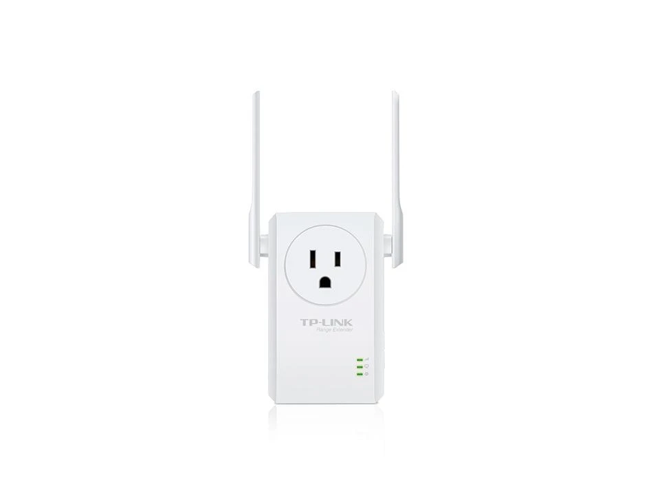 TP-LINK 300Mbps belaidis N sieninis diapazono ilgintuvas su pralaidumu „Atheros 2T2R 2.4GHz 802.11n/g/b“ įjungimu/išjungimu ir diapazono ilgintuvu