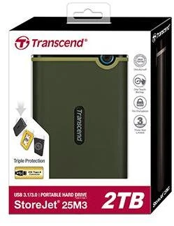 Kietasis diskas Išorinis diskas Transcend 25M3G 2.5'' 1TB USB3, Meets USA military drop test
