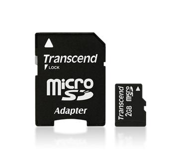 TRANSCEND 2GB Micro SD atminties kortelė