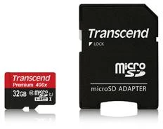 Transcend 32GB atminties kortelė su SD adapteriu
