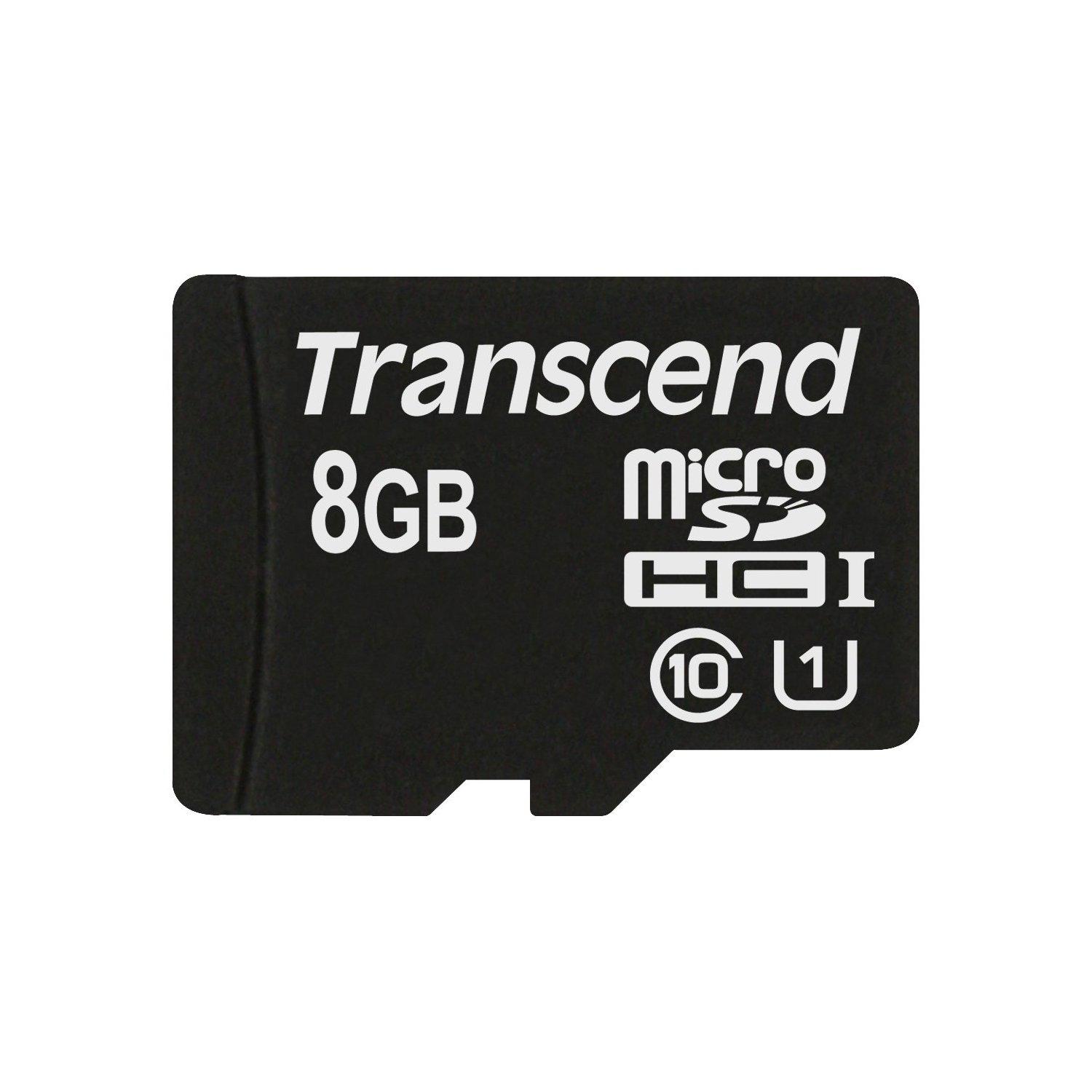 Atminties kortelė Transcend Micro SDHC 8GB 10 klasės UHS-I 400x + SD adapteris