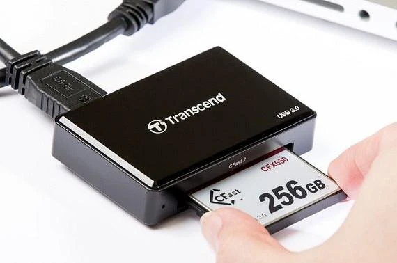 Transcend CFast kortelių skaitytuvas su 256GB kortele