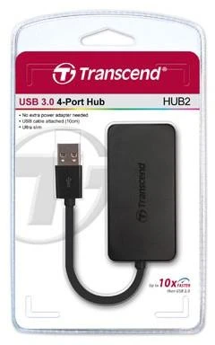 Transcend USB šakotuvas pakuotėje