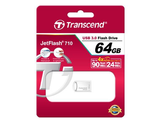Transcend 64GB JETFLASH710 SILVERUSB 3.0 - .