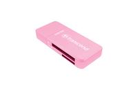 TRANSCEND kortelių skaitytuvas USB 3.1 Gen 1 SD/Micro SD, rožinis