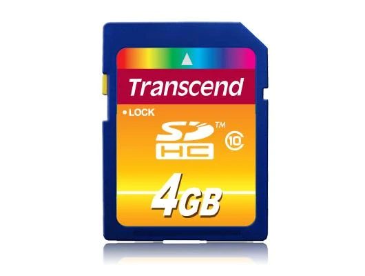 Transcend SDHC 4GB kortelė su užrakinimo jungikliu