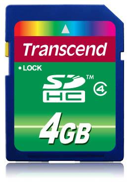 Atminties kortelė Transcend SDHC 4GB 4 klasė