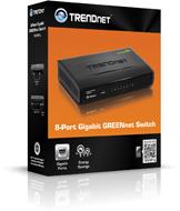 Šakotuvas TRENDNET 8 prievadų Gigabit GREENnet jungiklis su metaliniu dėklu