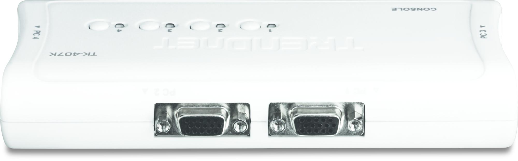 TRENDNET 4 prievadų USB KVM jungiklio rinkinys