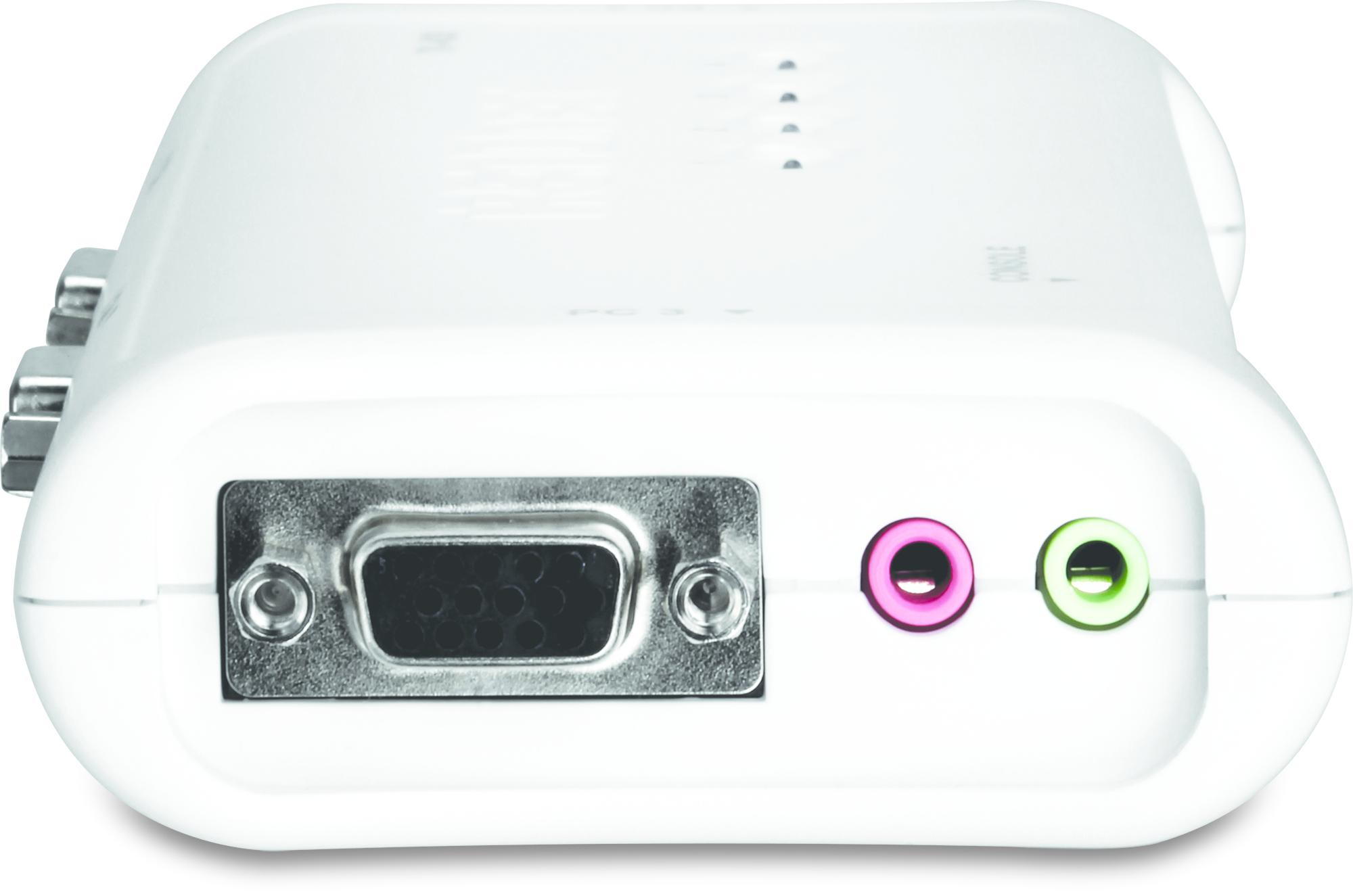 TRENDnet KVM Switch 4-Port VGA/USB/Audio mit Kabeln