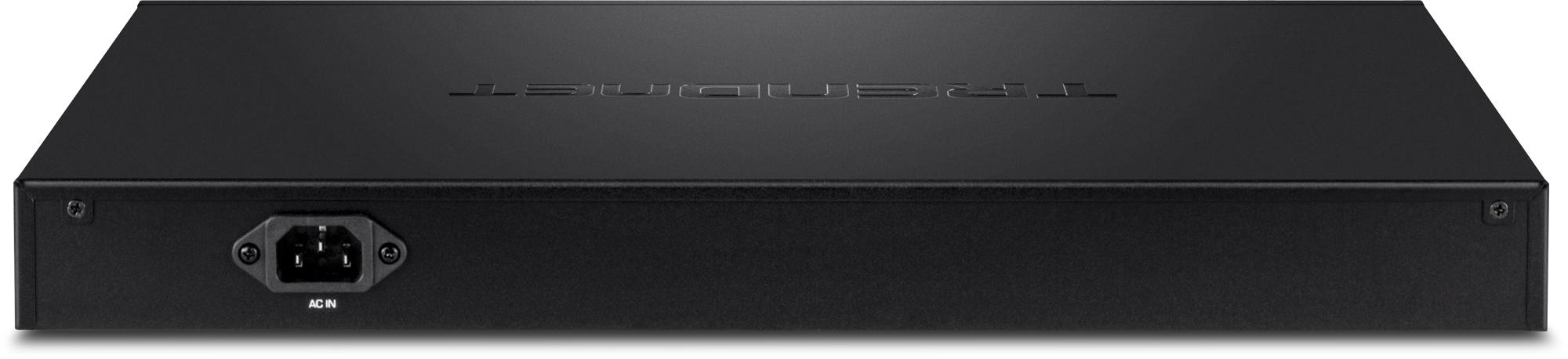 Šakotuvas TRENDnet komutatorius 52 prievadų Gbit/s Valdomas PoE+ 740W WebSmart 19"
