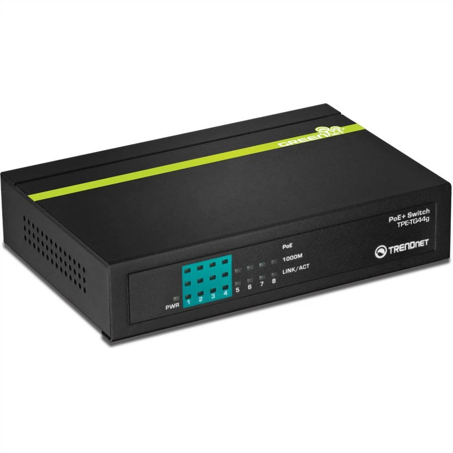 Šakotuvas TRENDnet Switch 8 Port Gbit PoE+ 61W Metall
