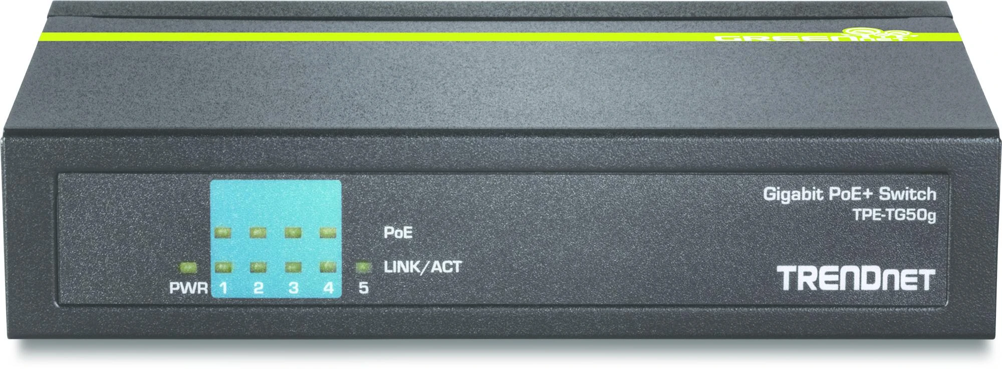 Šakotuvas TRENDnet 5 prievadų gigabito PoE+ komutatorius (TPE-TG50G)