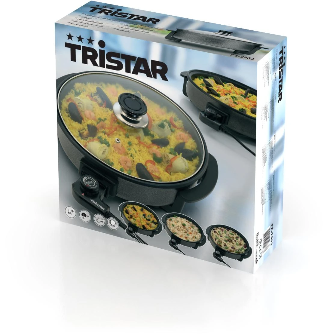 Tristar | Multifunctional grill pan | PZ-2963 | Grilis | Fixed handle | Juodas