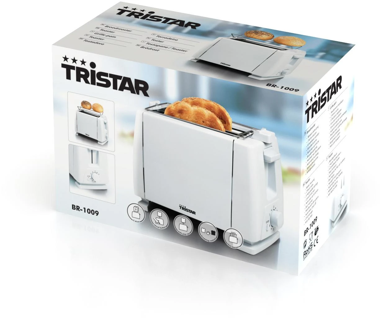 Skrudintuvas | Tristar | BR-1009 | Galia 750 W | Angų skaičius 2 | Korpuso medžiaga Metalas | Baltas