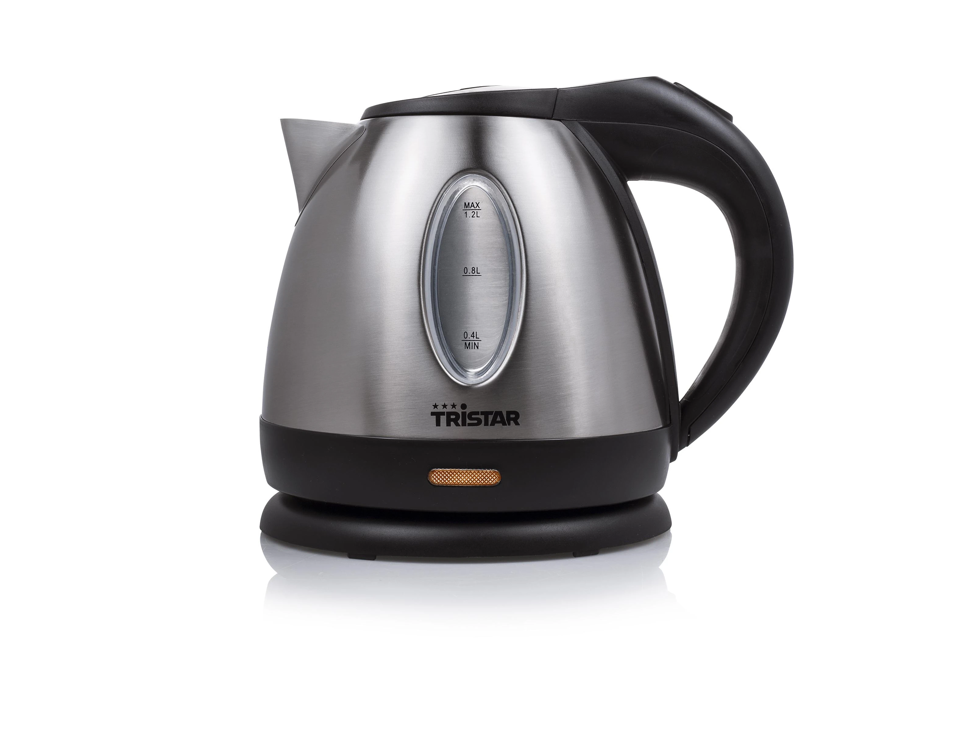 Tristar | Jug Virdulys | WK-1323 | Standard | 1500 W | 1.2 L | Nerūdijantis plienas | 360° rotational base | Sidabrinis