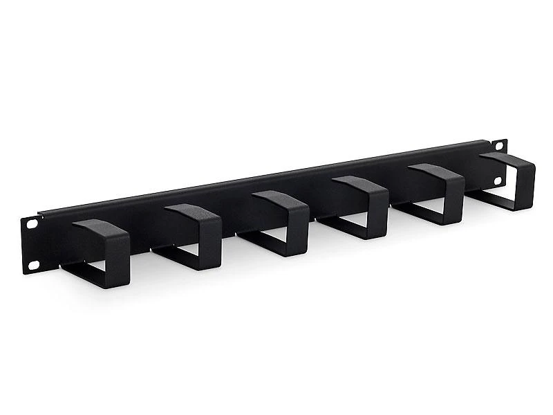 Triton 19" 1U kabelių valdymo skydelis, 6x metaliniai laikikliai, 70x40mm, šviesiai pilka