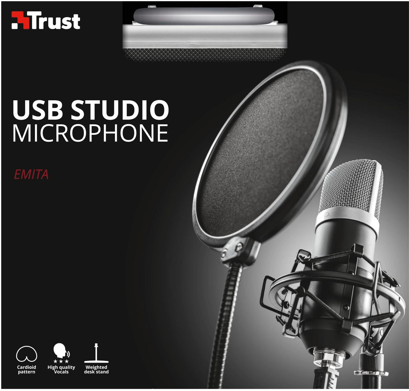 TRUST GXT 252 Emita laidinis mikrofonas | USB