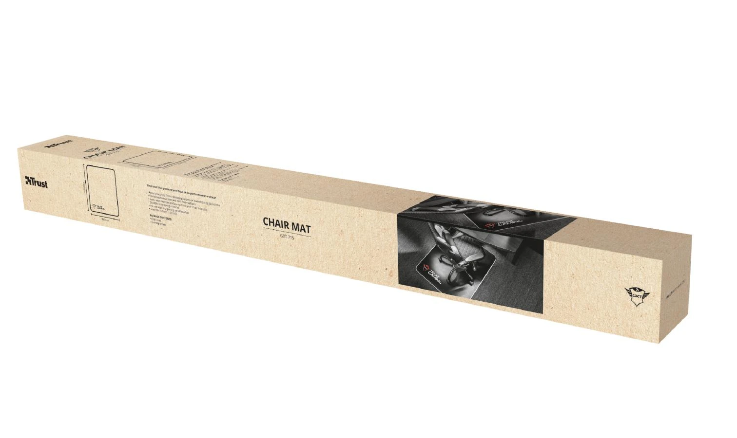Žaidimų kėdės kilimėlis Trust GXT 715 Chair Mat, 22524, 120x99cm