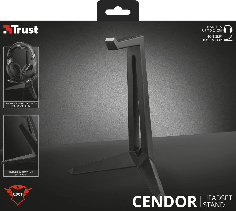 Ausinių stovas TRUST GXT 260 Cendor, Juodas, 22973