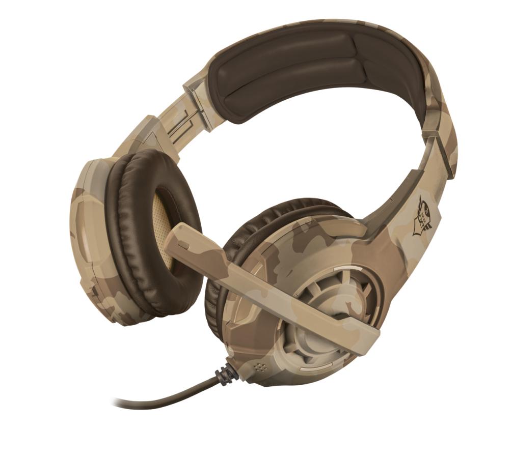 Žaidimų ausinės Trust GXT 310D Radius, Desert Camo, 22208