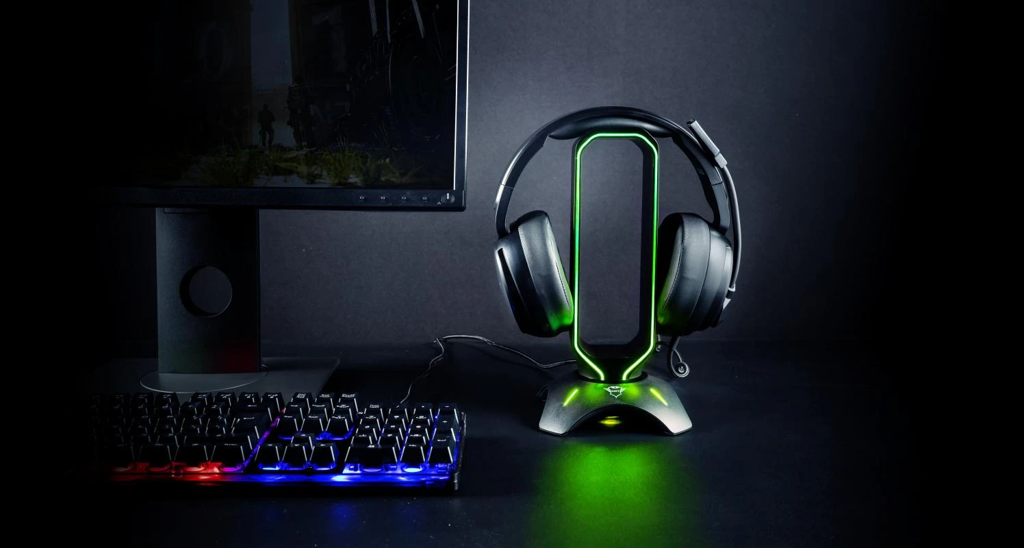 Ausinių stovas Trust GXT 265 Cintar RGB, 23647
