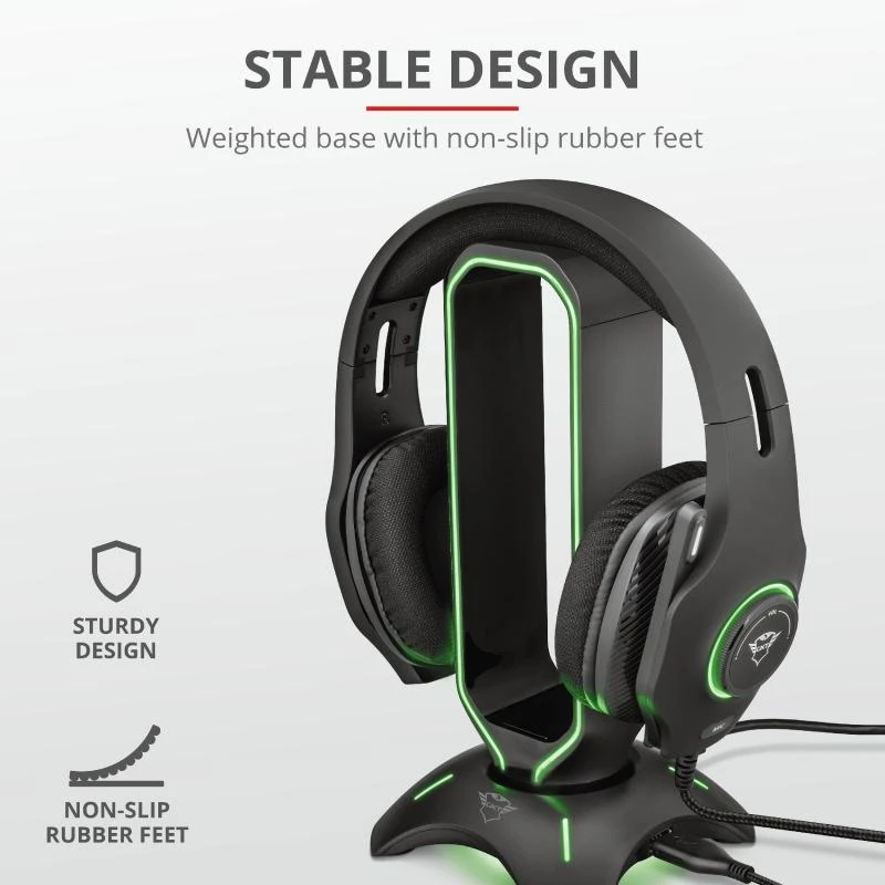Ausinių stovas Trust GXT 265 Cintar RGB, 23647