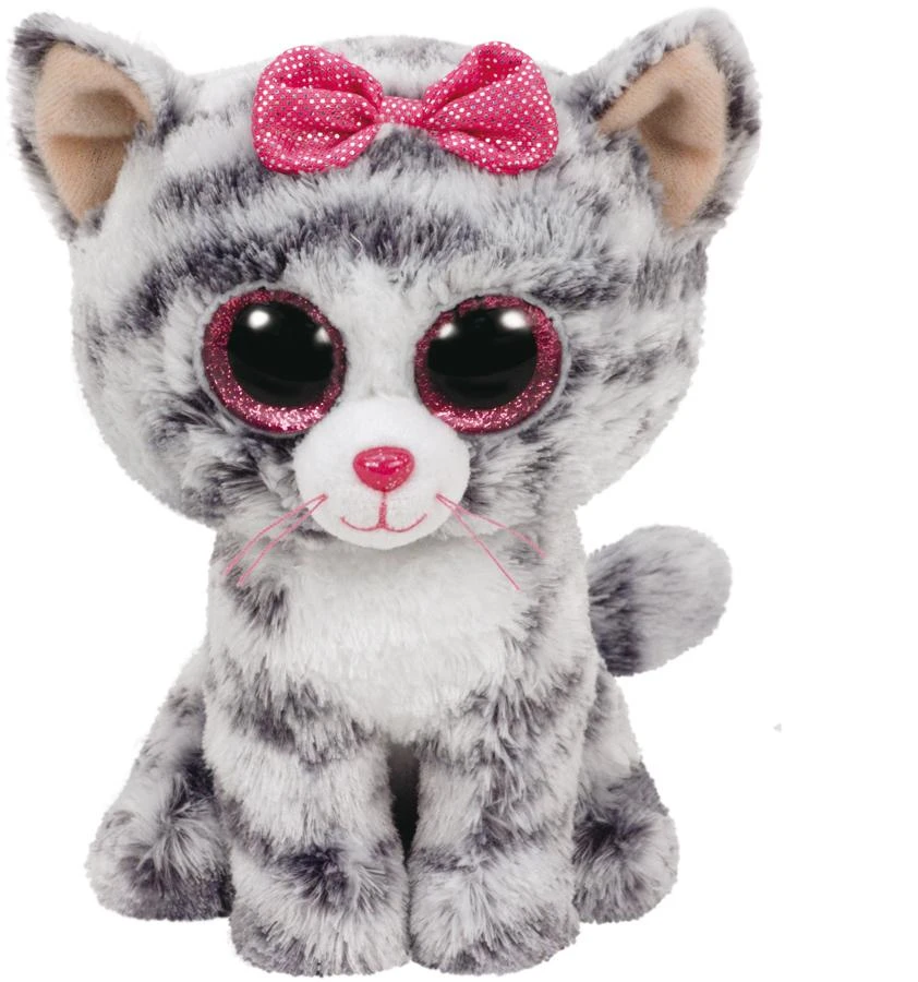 TY Beanie Boos Pliušinis žaislas - pilkas kačiukas, 15.5 cm aprašymas - Prekės nuotrauka