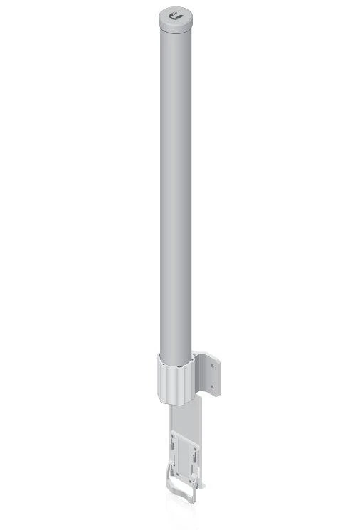 UBIQUITI AMO-2G10 Ubiquiti AMO-2G10 2.4GHz naujos kartos 2x2 dvigubo poliškumo MIMO Omni antena, 10 dBi