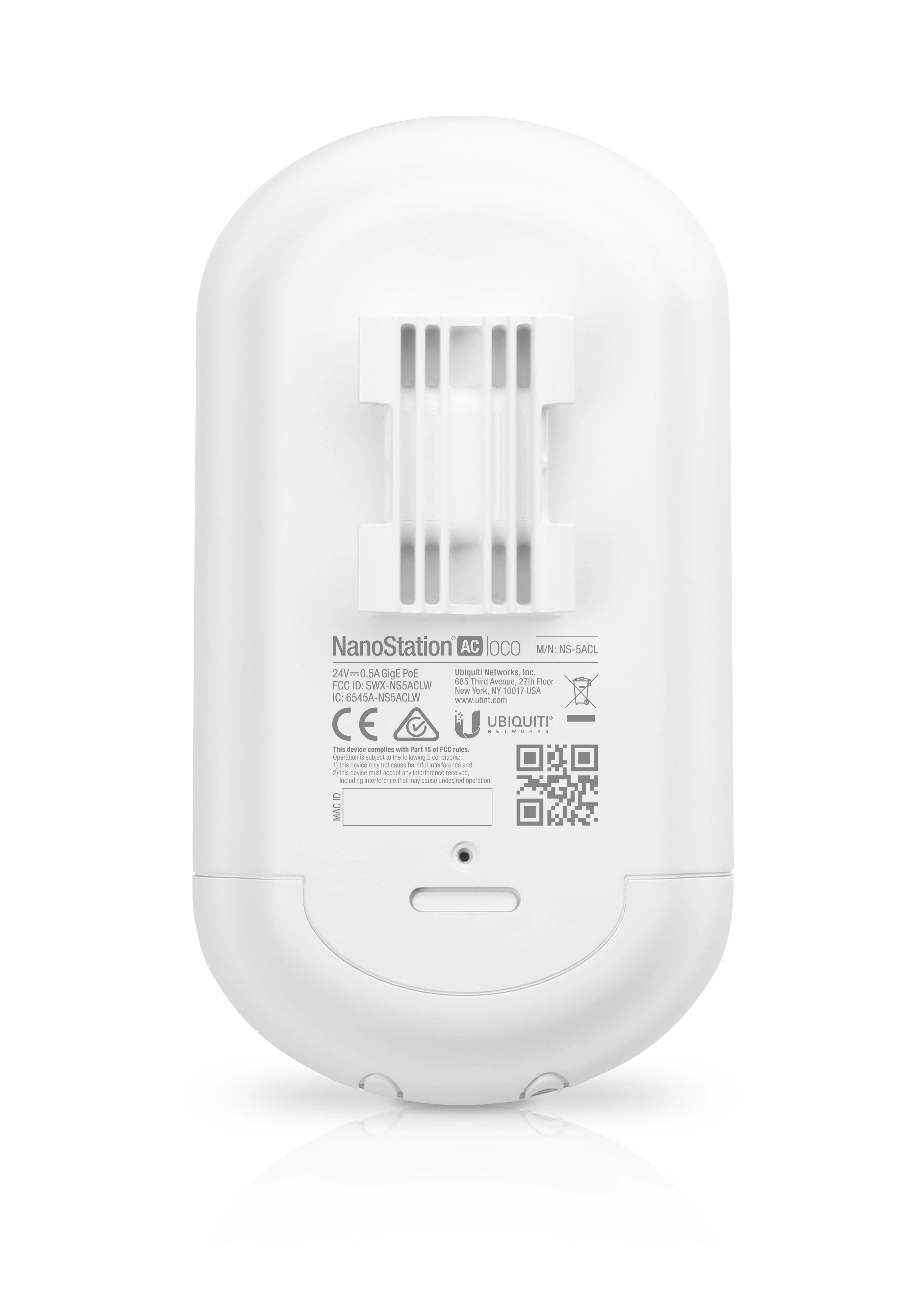 Maršrutizatorius Ubiquiti Networks NanoStation 5AC Loco, 1000 Mbit/s, 10,100,1000 Mbit/s, 450 Mbit/s, 5.150 - 5.250, 5.250 - 5.350, 5.470 - 5.725, 5.725 - 5.850 GHz, 16-QAM,64-QAM,256-QAM,BPSK,QPSK, 10000 m