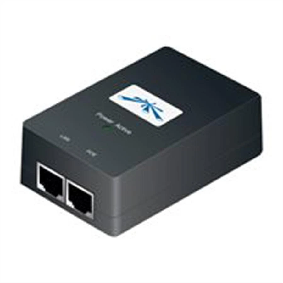 UBIQUITI POE-24-24W Ubiquiti PoE-24 pasyvus PoE adapteris EU, 24V 1A, įžeminimas / ESD apsauga, 24W
