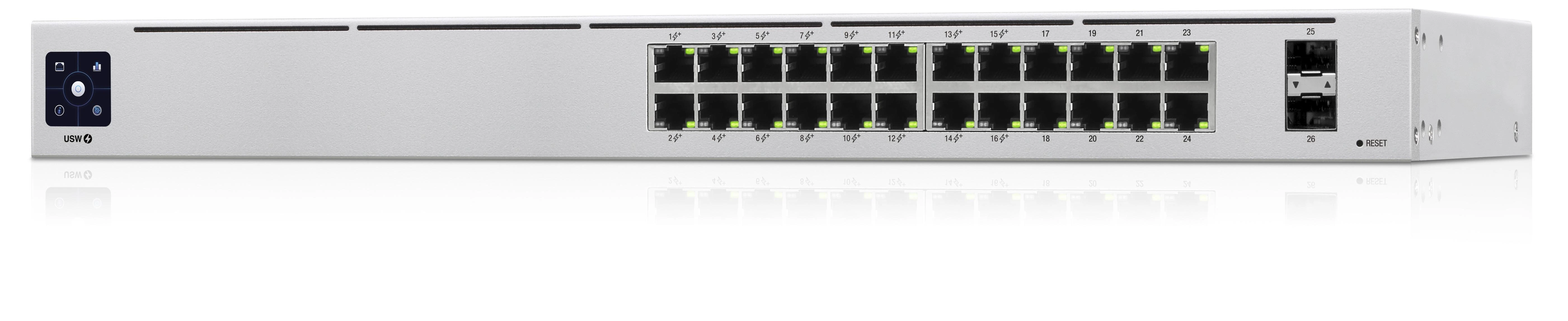 Maršrutizatorius UBIQUITI 24 prievadų gigabito UniFi komutatorius, 16 PoE+, 2 SFP prievadai