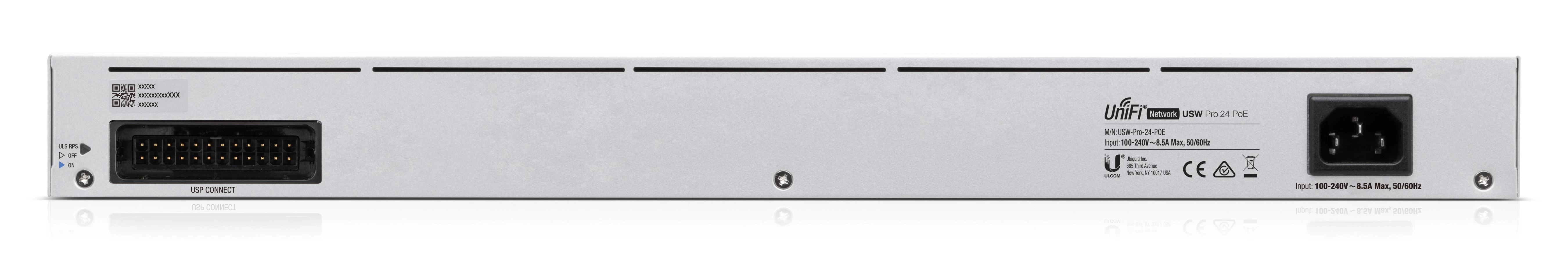 Maršrutizatorius UBIQUITI USW-Pro-24-POE UniFi komutatorius, 24 x 400 W, 24 gigabito RJ45 prievadai, 2 SFP+ prievadai, PoE++