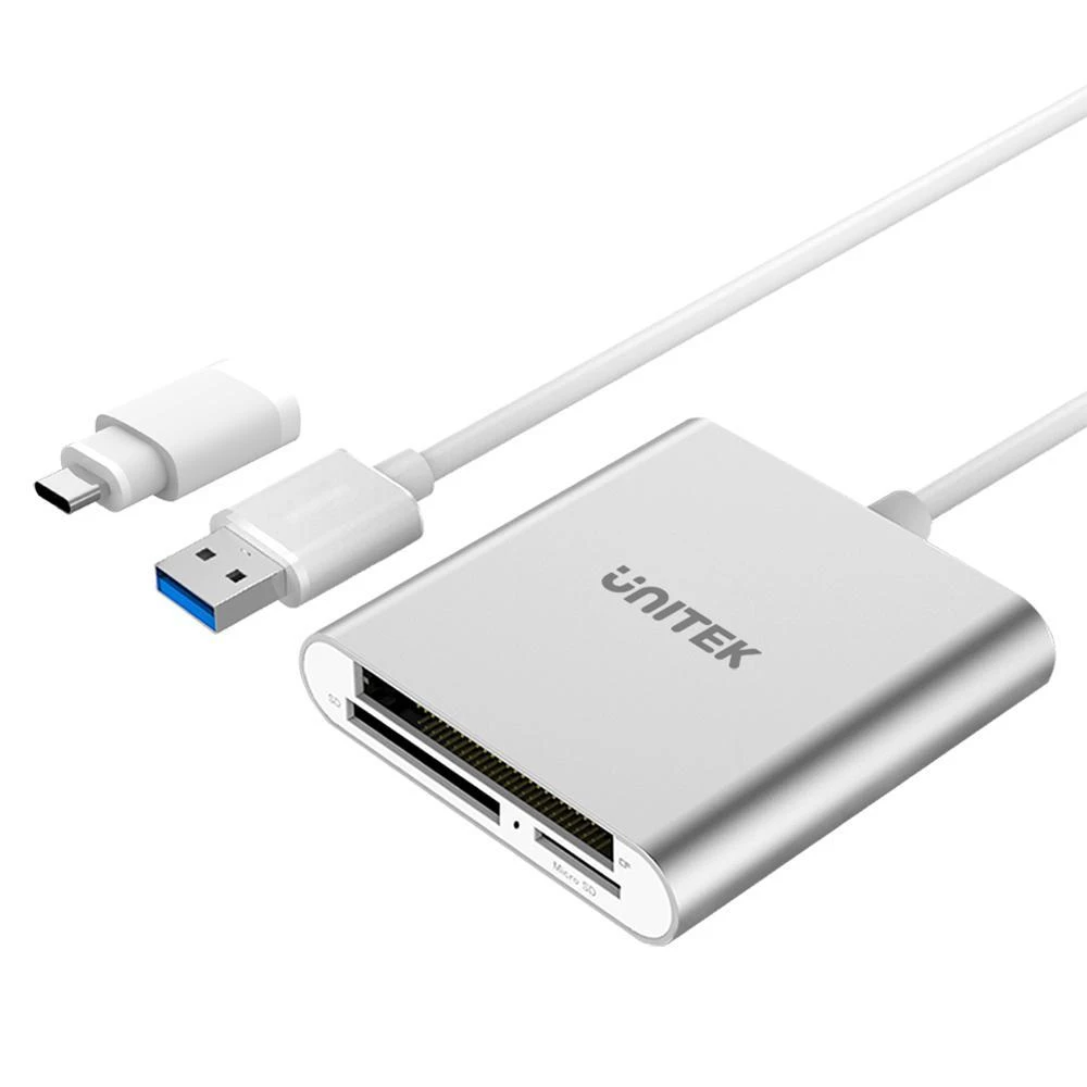 Unitek Y-9313D kortelių skaitytuvas su USB-C adapteriu