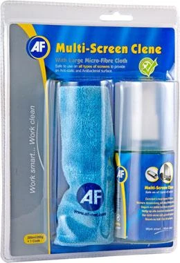 Valiklis AF TFT/LCD ekranams/ Interaktyvioms lentoms antistatinis su šluoste 200ml (29x29cm)