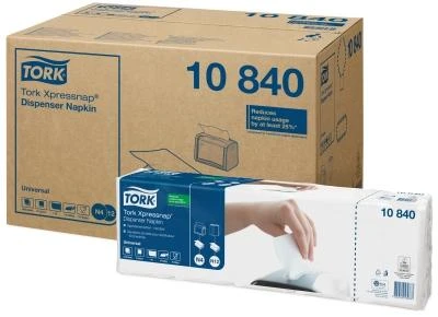 Stalo servetėlės Tork Universal N4 (10840), 1 sluoksnis, baltos spalvos, 225 vnt, (įpak,5vnt)